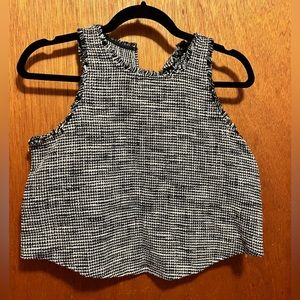 Womens ZARA Basics Tweed Cropped Tank. New without tags